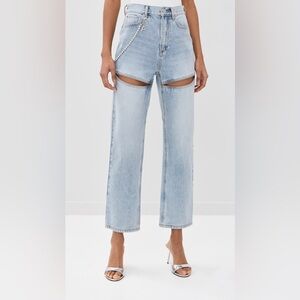 AREA Slit Jeans Light Blue Heart